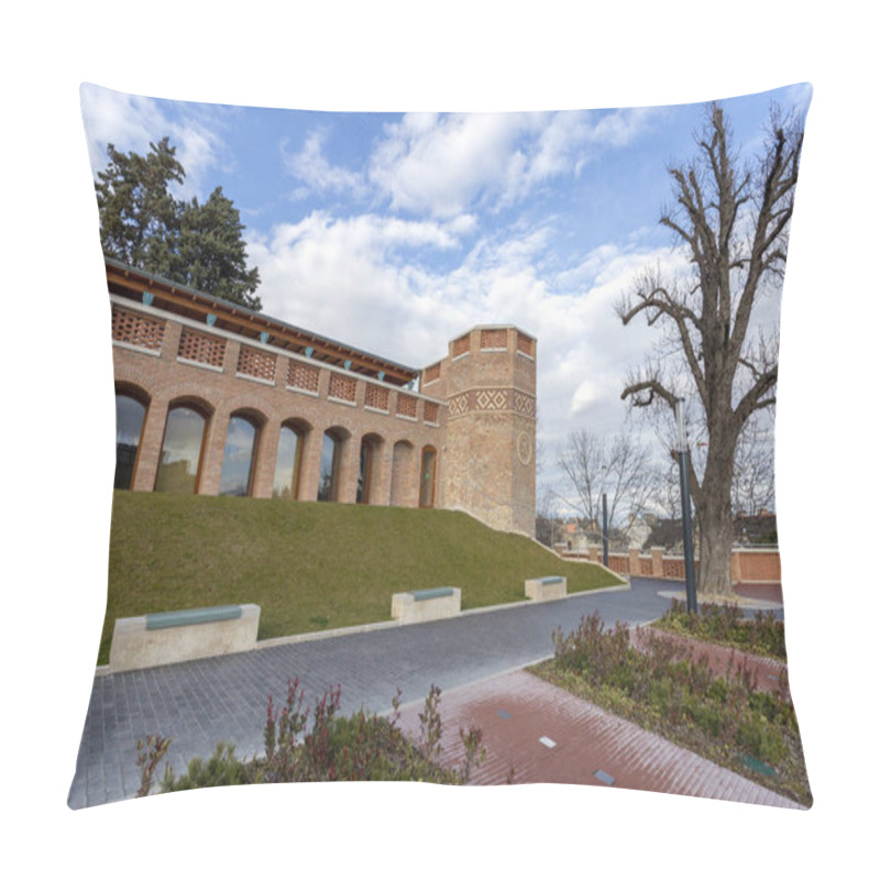 Personality  Tomb Of Gul Baba A Mausoleum In Budapest, Hungary On A Winter Day. Pillow Covers