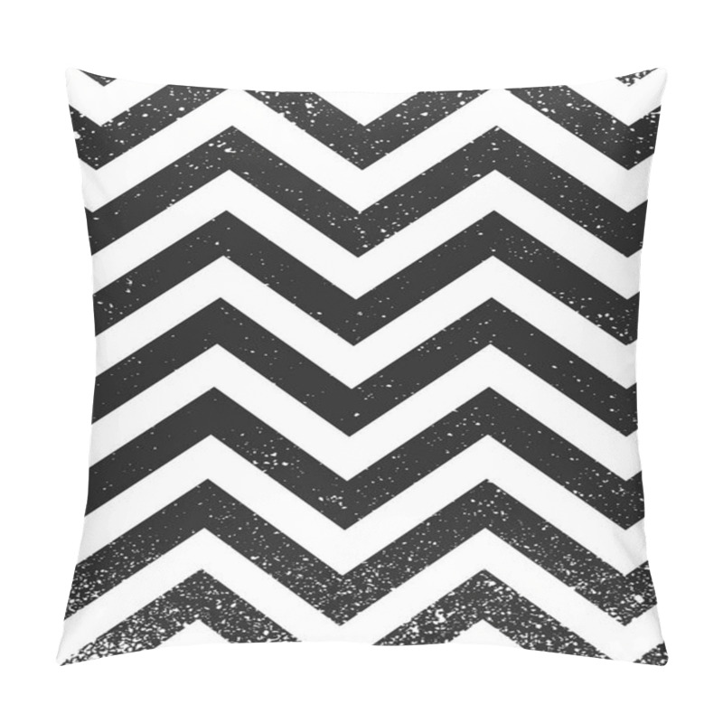 Personality  Vector Hand Drawn Illustration. Background With Black And White Zigzag. Idea For Poster. Pillow Covers