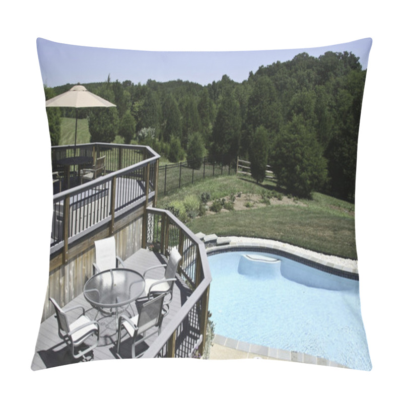 Personality  Backyard Pool 3 Pillow Covers