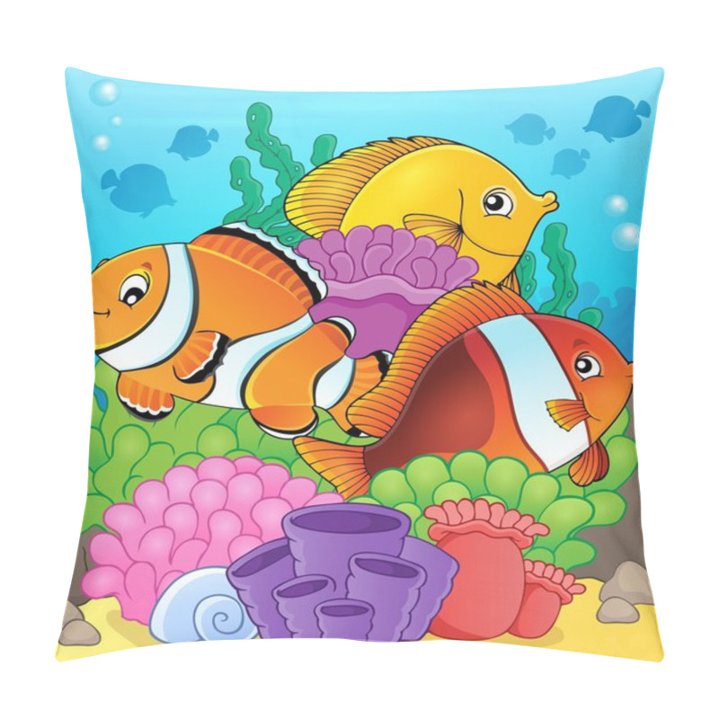 Personality  Coral Reef Fish Theme Image 7 Pillow Covers