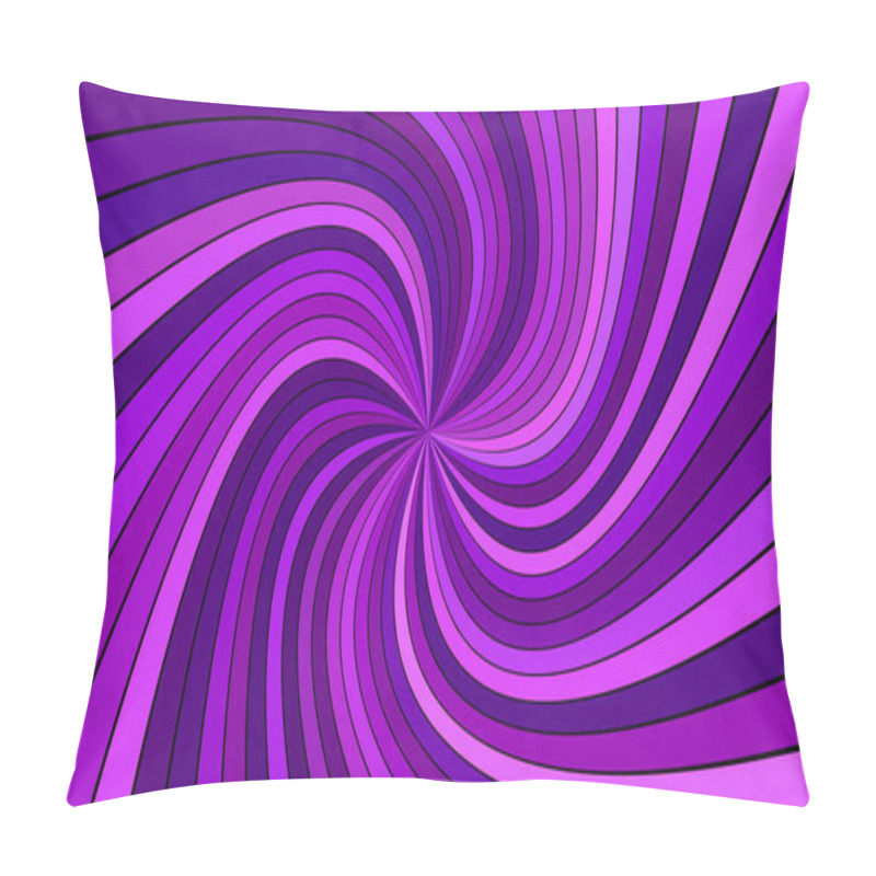 Personality  Purple Hypnotic Abstract Striped Spiral Background Design From Curved Rays Pillow Covers