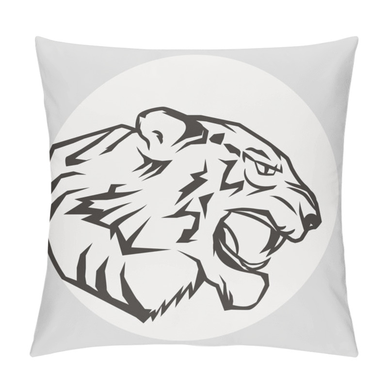 Personality  Panther Portrait. Angry Wild Big Cat Pillow Covers