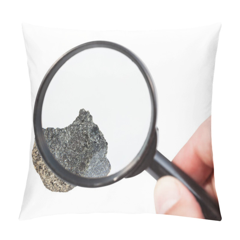 Personality  View Of Raw Peridotite Stone Through Magnifier Pillow Covers