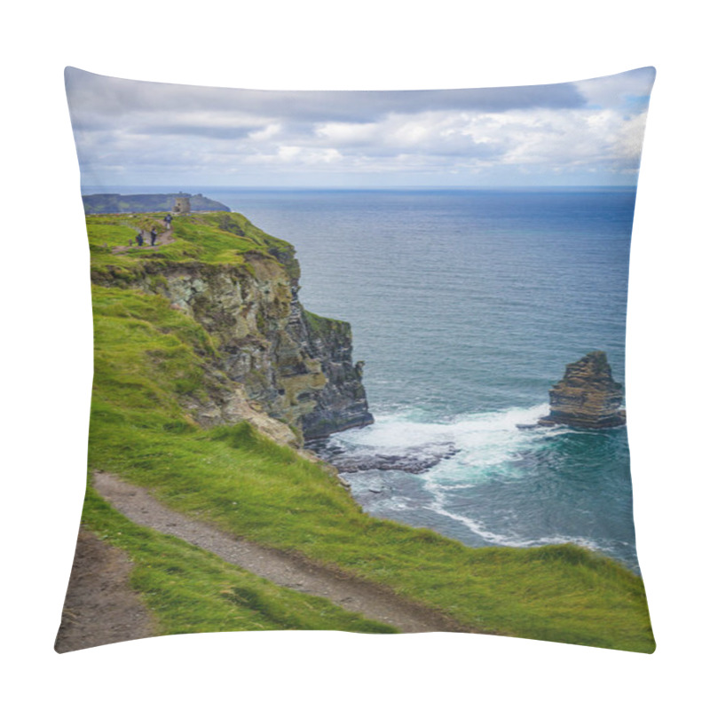 Personality  Walking At The Very Spectacular Cliffs Of Moher, Co Clare, Ireland Pillow Covers