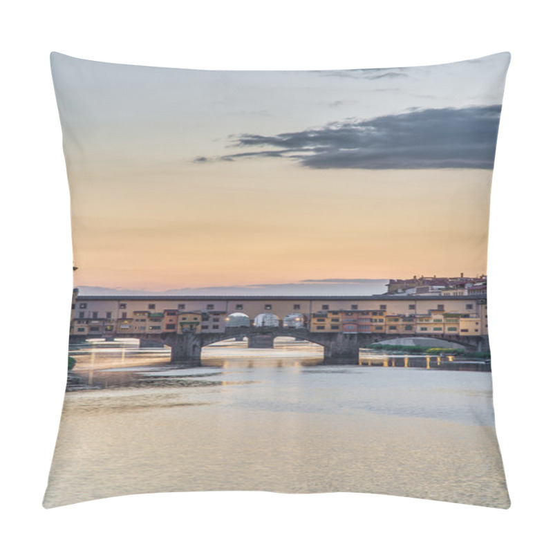 Personality  The Ponte Vecchio (Old Bridge) In Florence, Italy. Pillow Covers