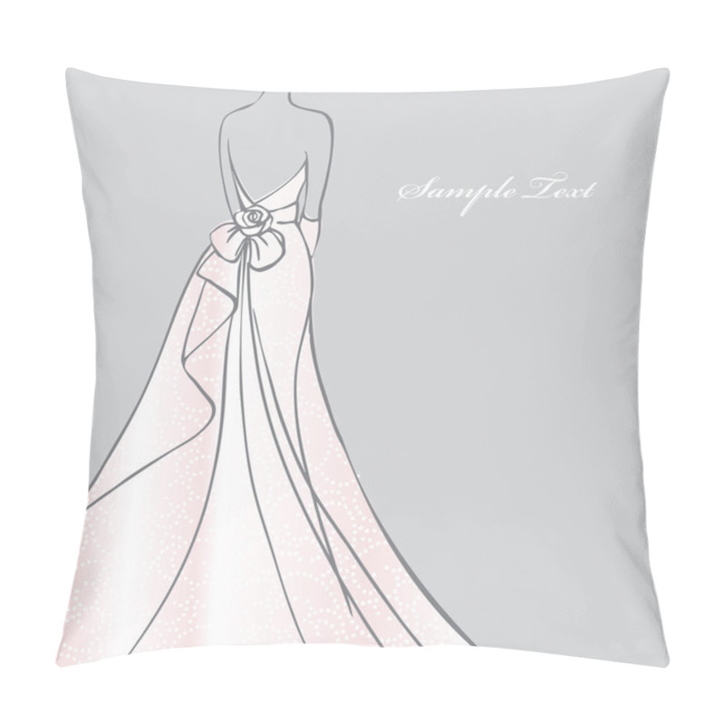 Personality  Bride In Beautiful Wedding Dress Pillow Covers