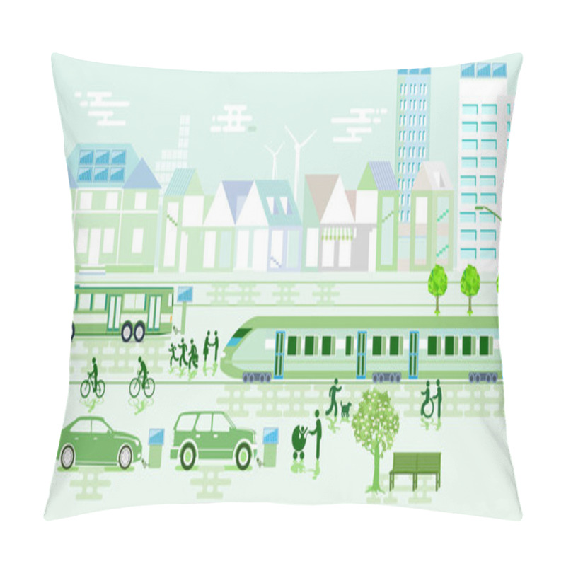 Personality  Environmentally Friendly City With Environmental Protection Pillow Covers