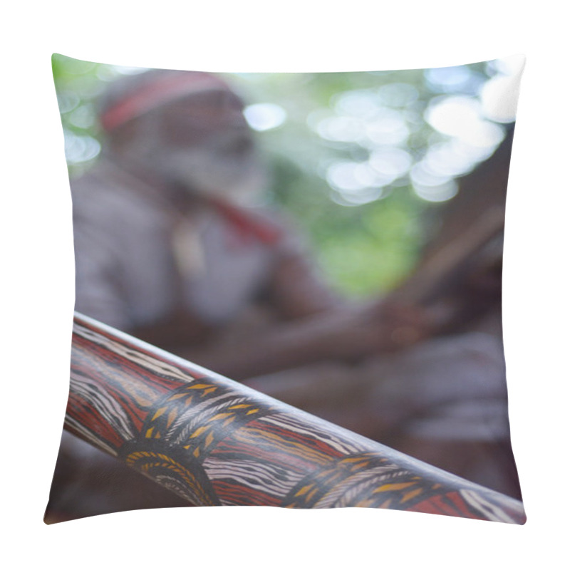 Personality  Yirrganydji Aboriginal Man Play Aboriginal Music  Pillow Covers