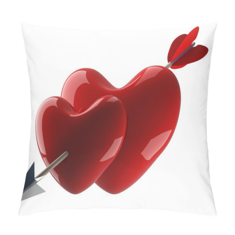 Personality  Two Hearts Pierced By An Arrow Pillow Covers