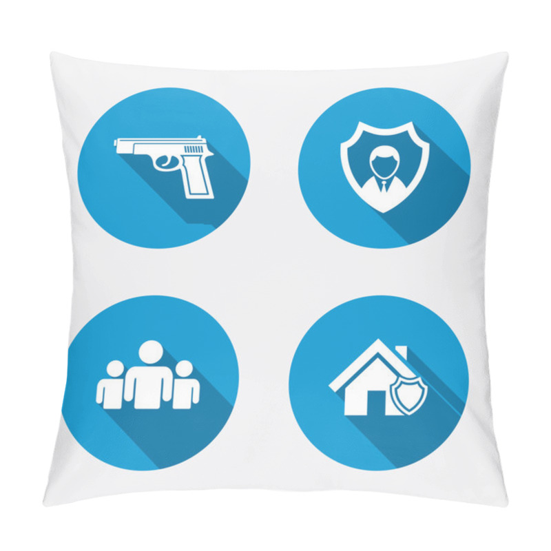 Personality  Security Agency Icons. Pillow Covers