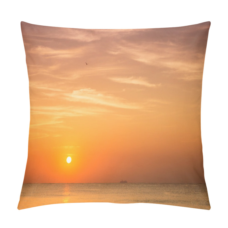 Personality  Sunrise Over Caribbean Sea Pillow Covers