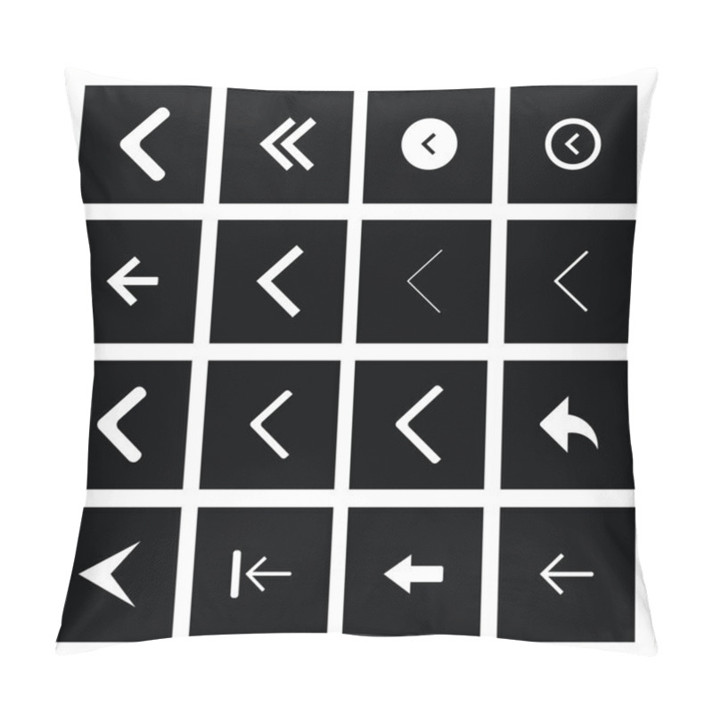 Personality  Arrows Icon Set Pillow Covers