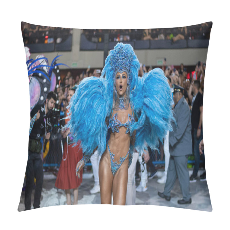 Personality  Rio, Brazil - April 24, 2022: Samba School Vila Isabel In The Rio Carnival, Held At The Marques De Sapucai Sambadrome - Sabrina Sato Pillow Covers