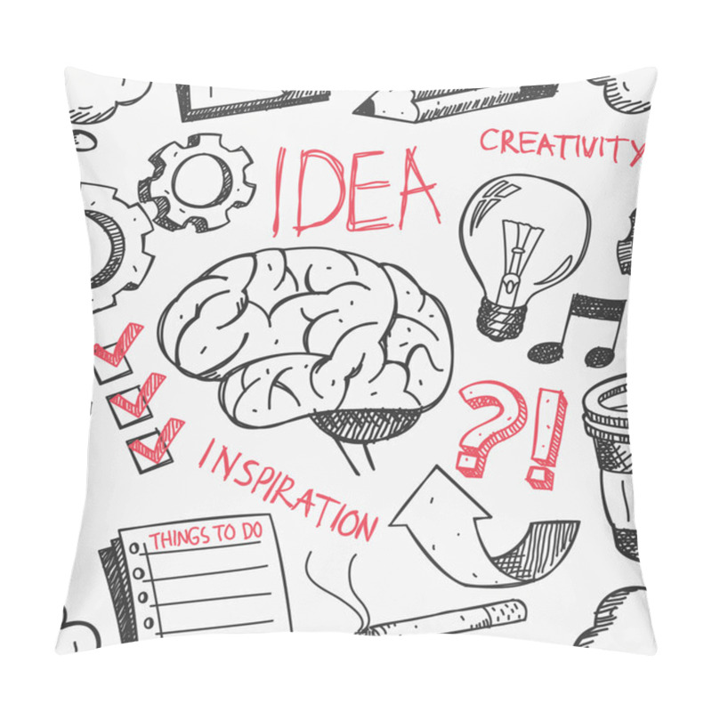 Personality  Idea Doodle Background Pillow Covers