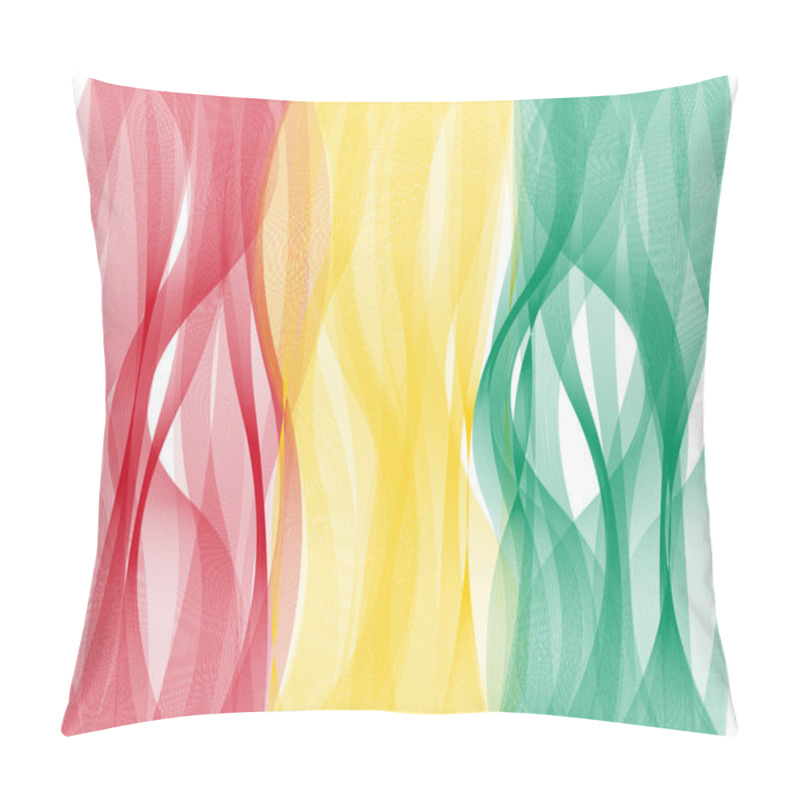 Personality  Wave Line Flag Of Guinea Pillow Covers