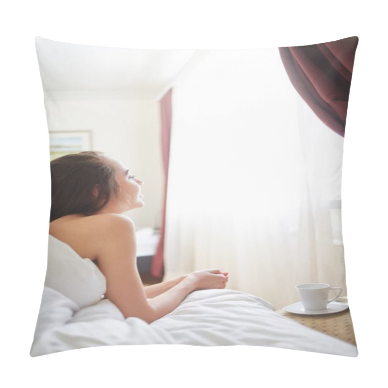 Personality  Young Woman Lying On Bed Pillow Covers