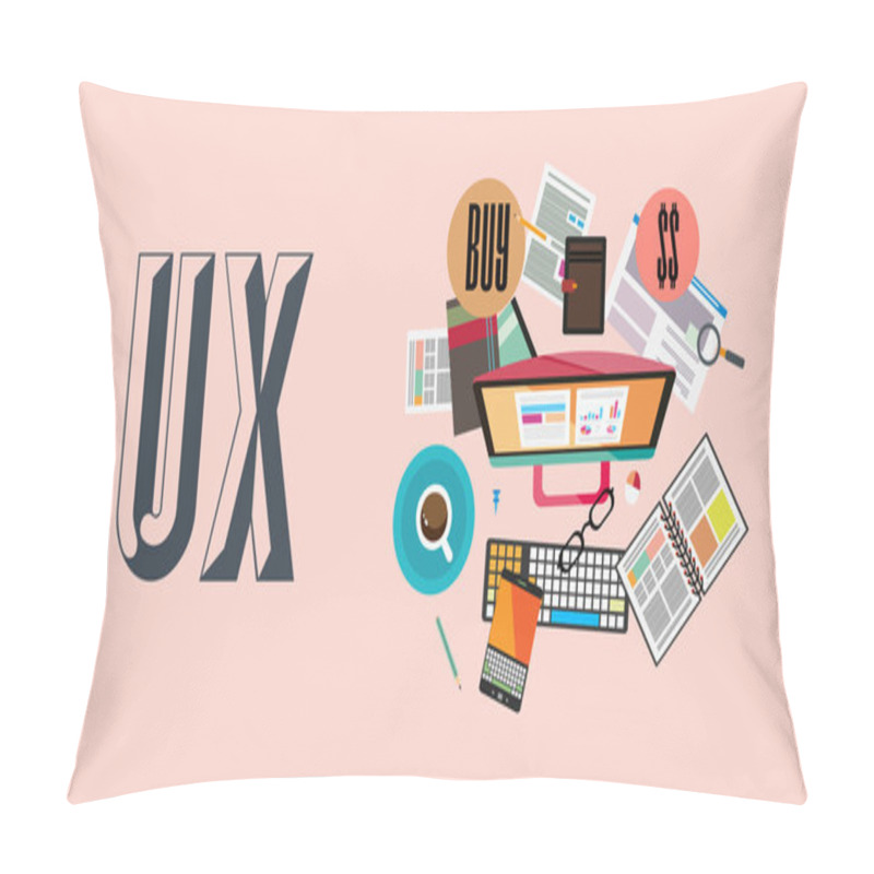 Personality  UX User Experience Background Concept Pillow Covers