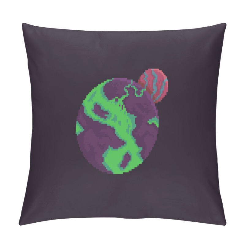 Personality  Pixel Alien Planets Pillow Covers