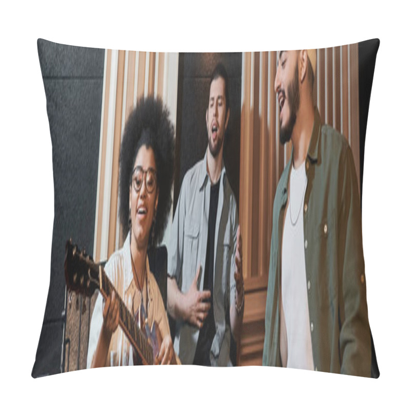 Personality  A Music Band Rehearses In A Recording Studio Pillow Covers