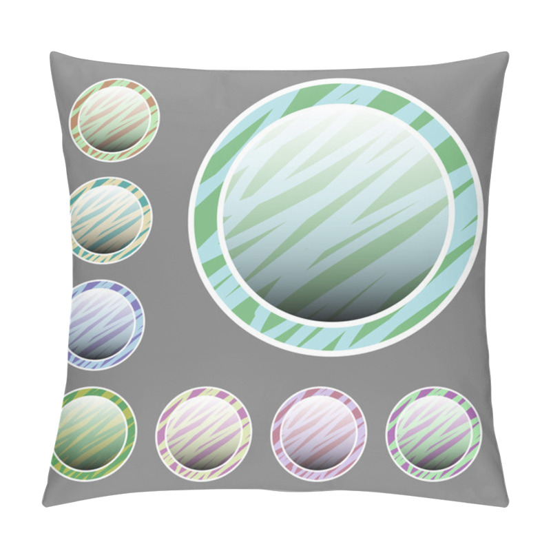 Personality  Vector Set Of Buttons. Pillow Covers