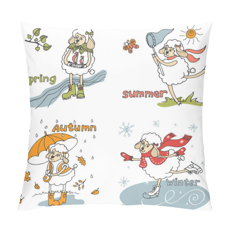 Personality  Symbol 2015. Cute Sheep Pillow Covers