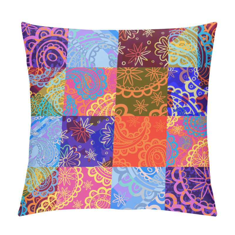 Personality  Infinite Ornament From Pieces Of Patchwork Style.  Pillow Covers