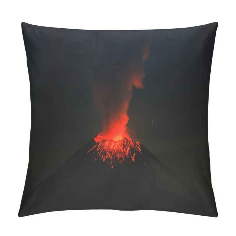 Personality  Popocatepetl Volcano Crater Eruption Seen From Puebla, Mexico Pillow Covers