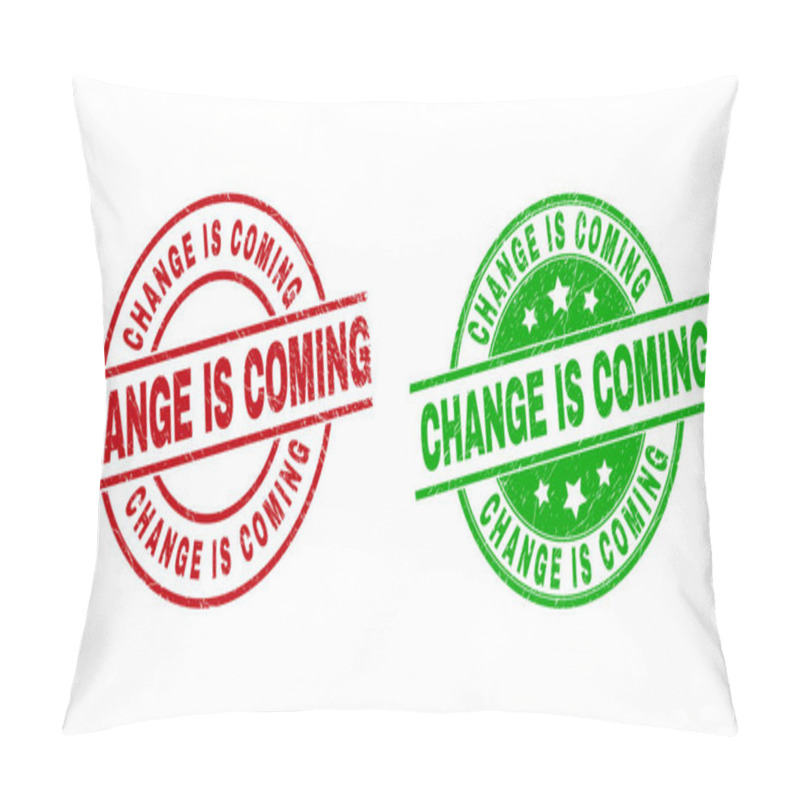 Personality  CHANGE IS COMING Round Watermarks Using Unclean Style Pillow Covers