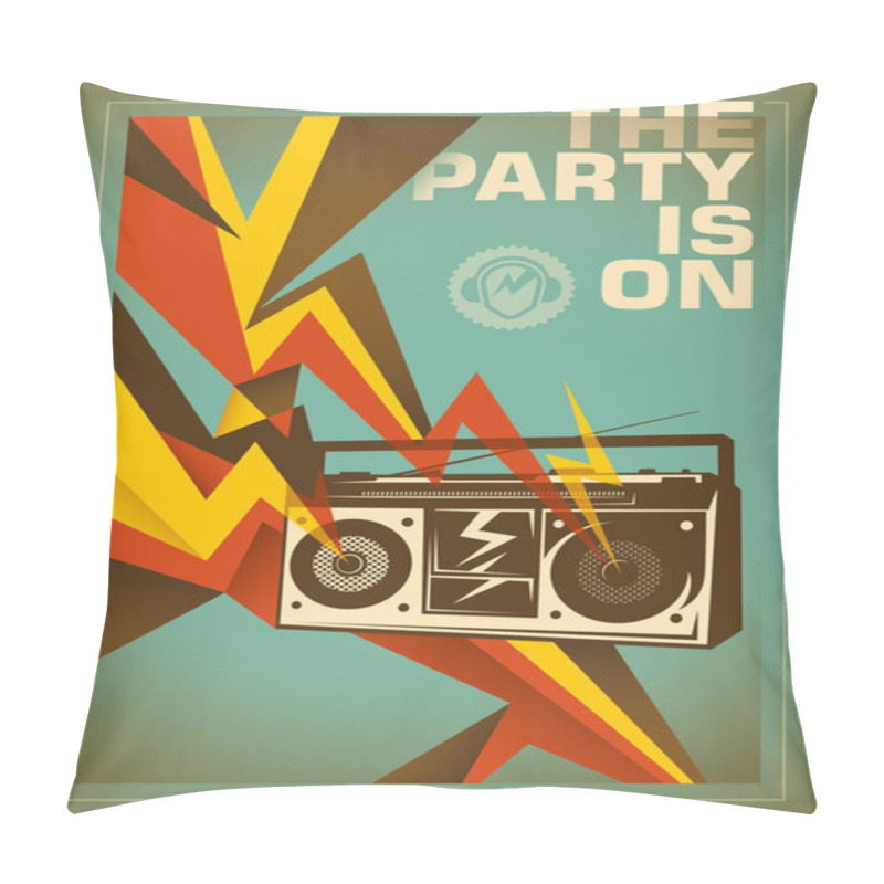 Personality  Party Poster Design With Abstraction. Pillow Covers