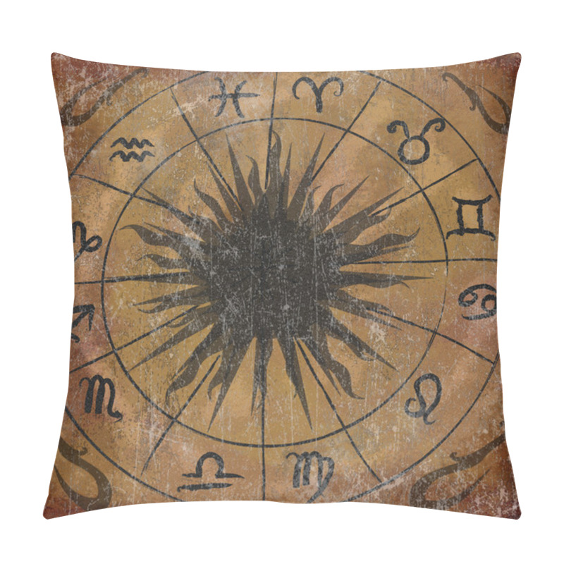 Personality  Horoscope Grunge Manuscript Pillow Covers