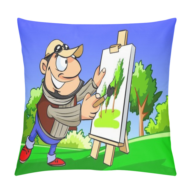 Personality  Cartoon Artist Pillow Covers