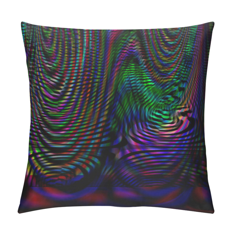 Personality  Wavy Abstract Glitch Effect. Pillow Covers