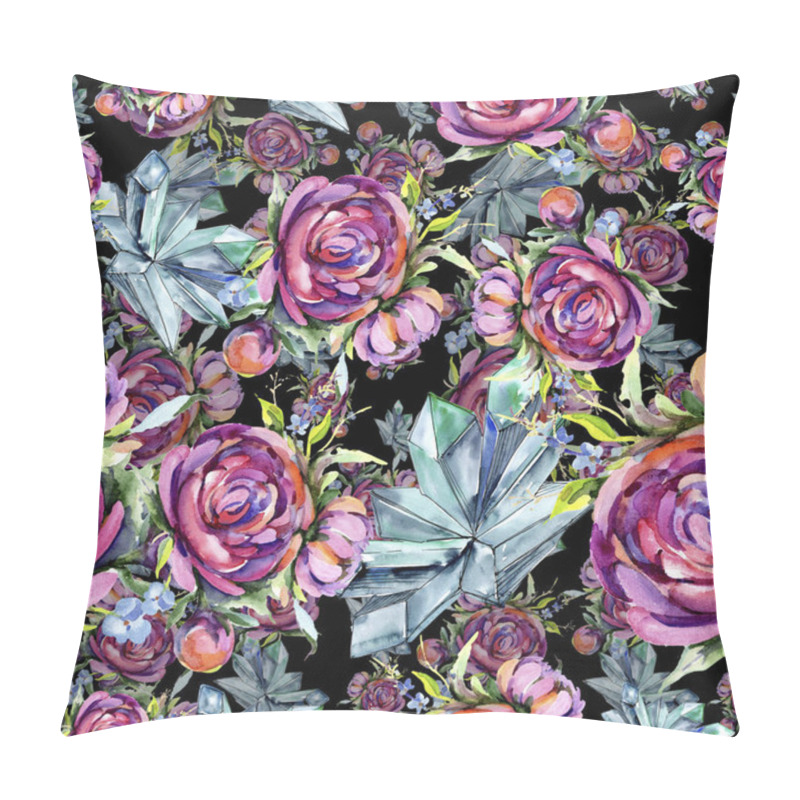 Personality  Watercolor Bouquet Pink Peony Flowes. Floral Botanical Flower.Seamless Background Pattern. Pillow Covers