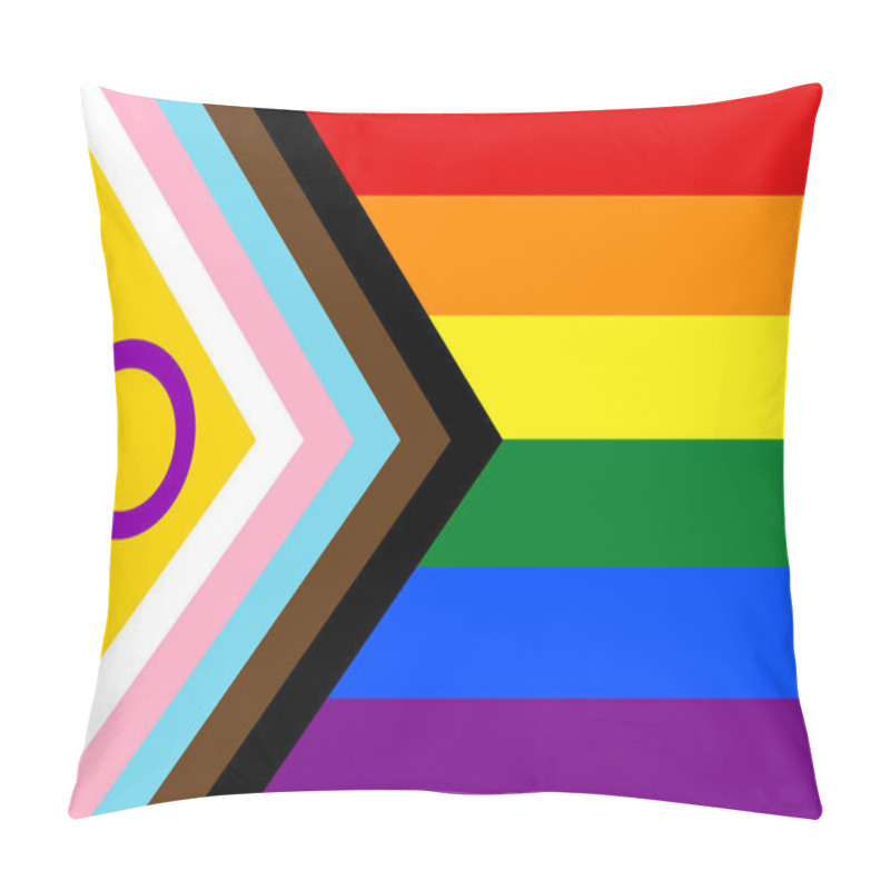 Personality  An Intersex Inclusive Pride Flag Background Illustration Pillow Covers