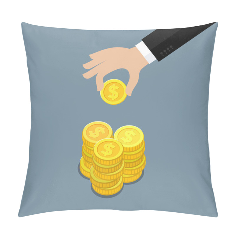 Personality  Hand Of Businessman Giving Money Pillow Covers