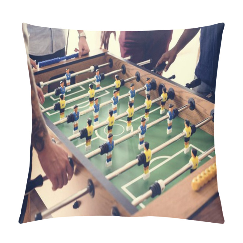 Personality  People Playing Table Football Pillow Covers