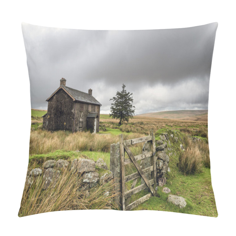 Personality  Abandoned Farmhouse On A Stormy Day In Dartmoor Pillow Covers