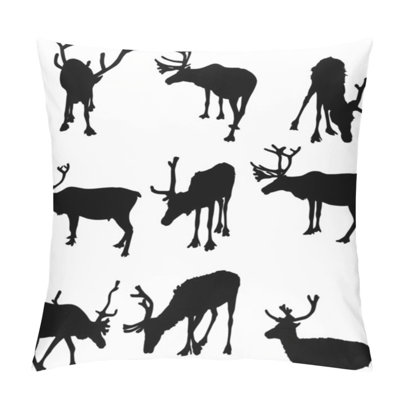 Personality  Nine Reindeer Silhouettes Pillow Covers