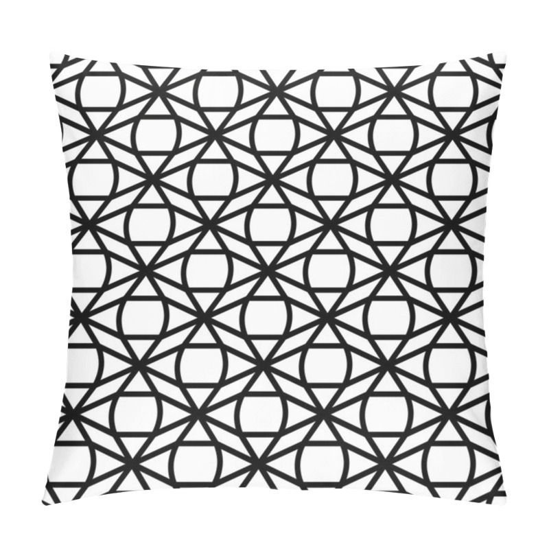 Personality  Seamless Geometric Black And White Pattern Pillow Covers