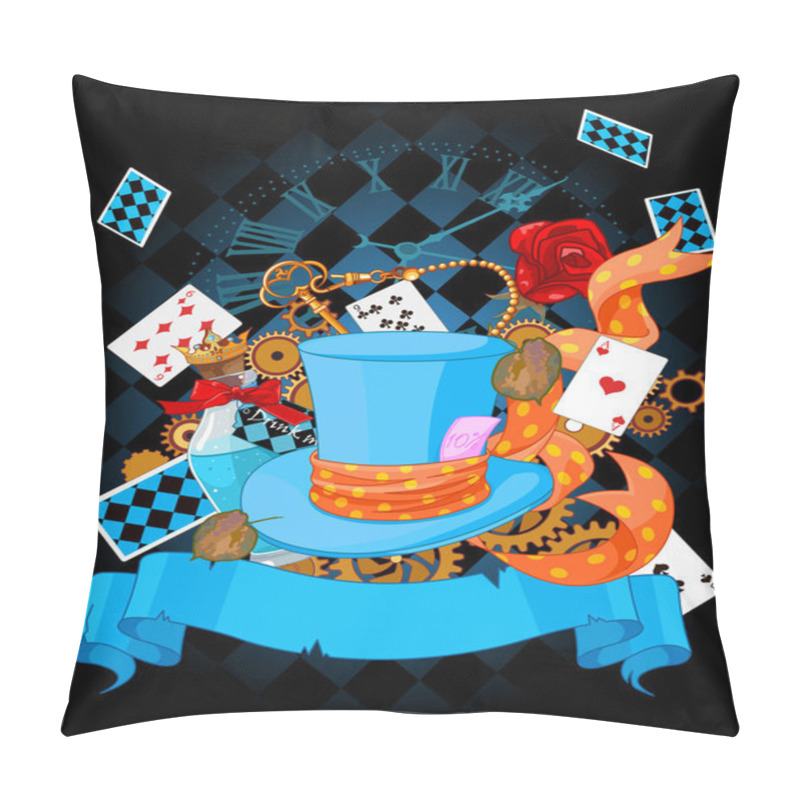 Personality  Illustration Of Wonderland Design Elements Pillow Covers