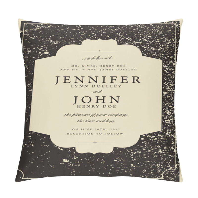 Personality  Vector Distressed Background And Frame Pillow Covers