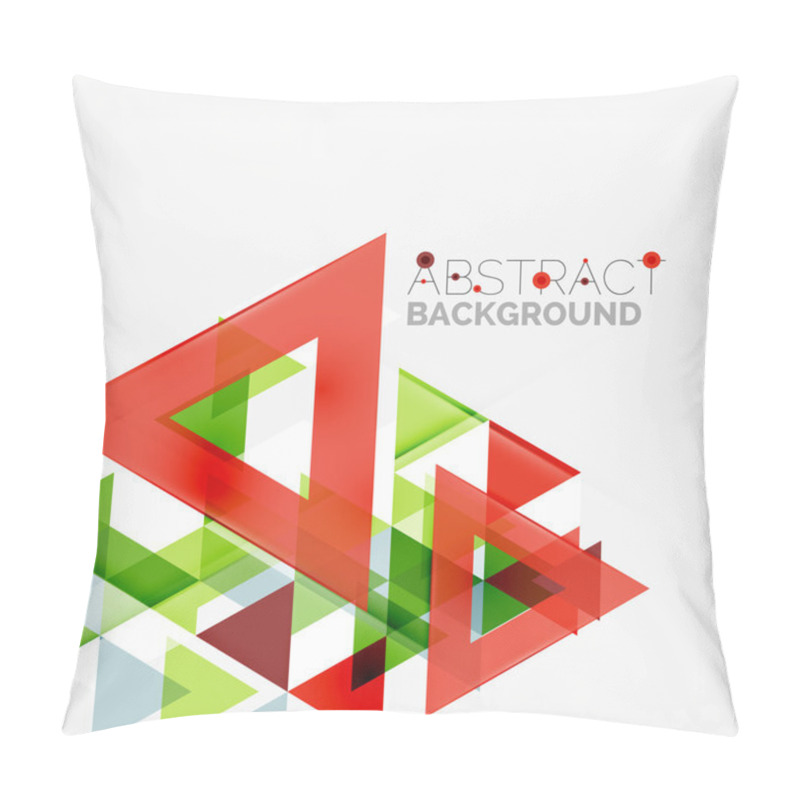 Personality  Abstract Geometric Background. Modern Overlapping Triangles Pillow Covers