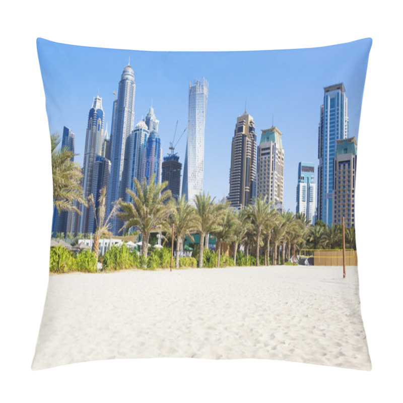 Personality  Horizontal View Of Skyscrapers And Jumeirah Beach Pillow Covers