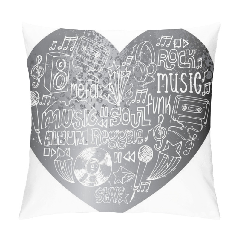 Personality  I Love Music Pillow Covers