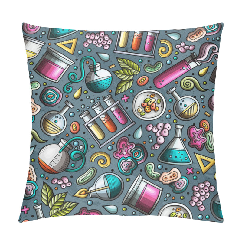 Personality  Cartoon Cute Hand Drawn Science Seamless Pattern Pillow Covers