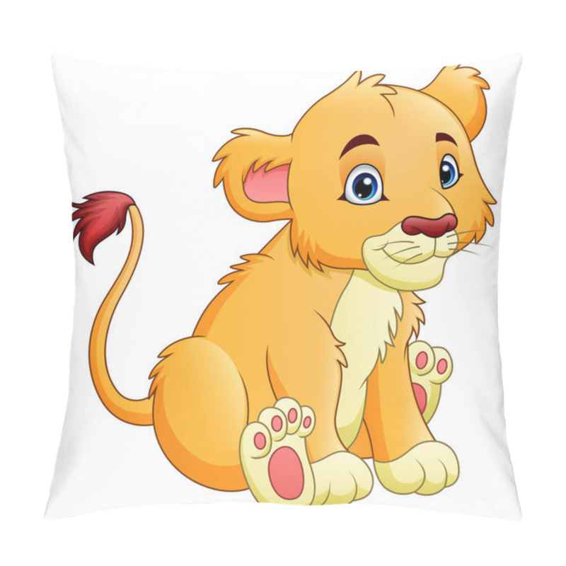 Personality  Cartoon Lioness Isolated On White Background Pillow Covers