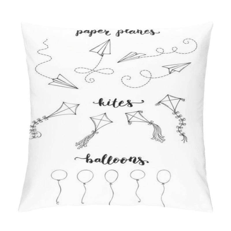 Personality  Paper Planes, Kites And Balloons. Pillow Covers