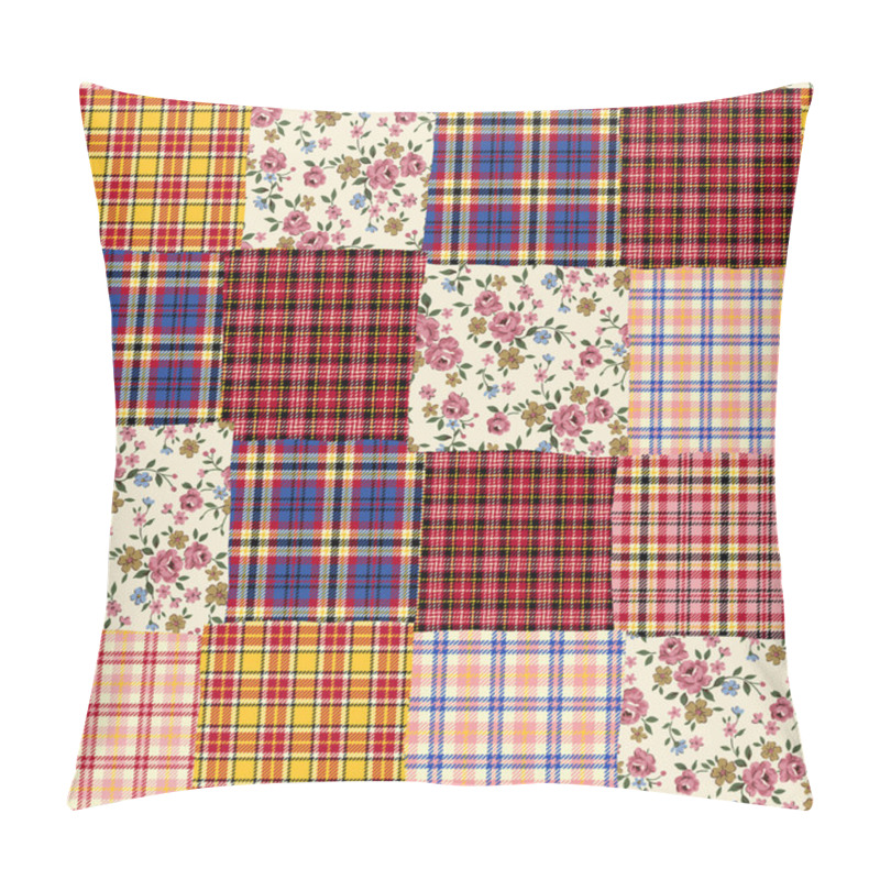 Personality  Tartan Check Patchwork Pillow Covers