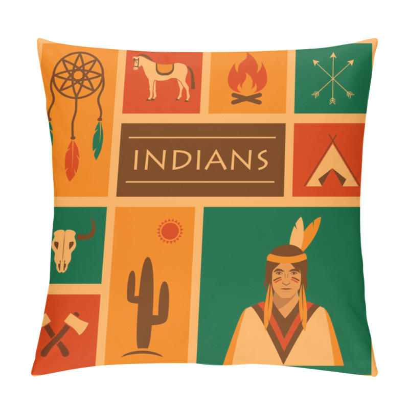 Personality  American Native Indian, Pillow Covers