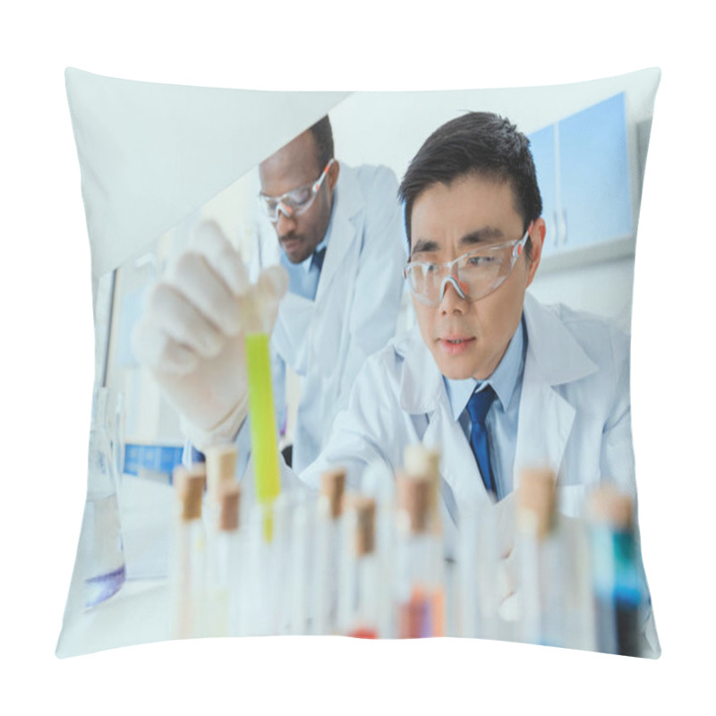 Personality  Scientists Working In Lab  Pillow Covers